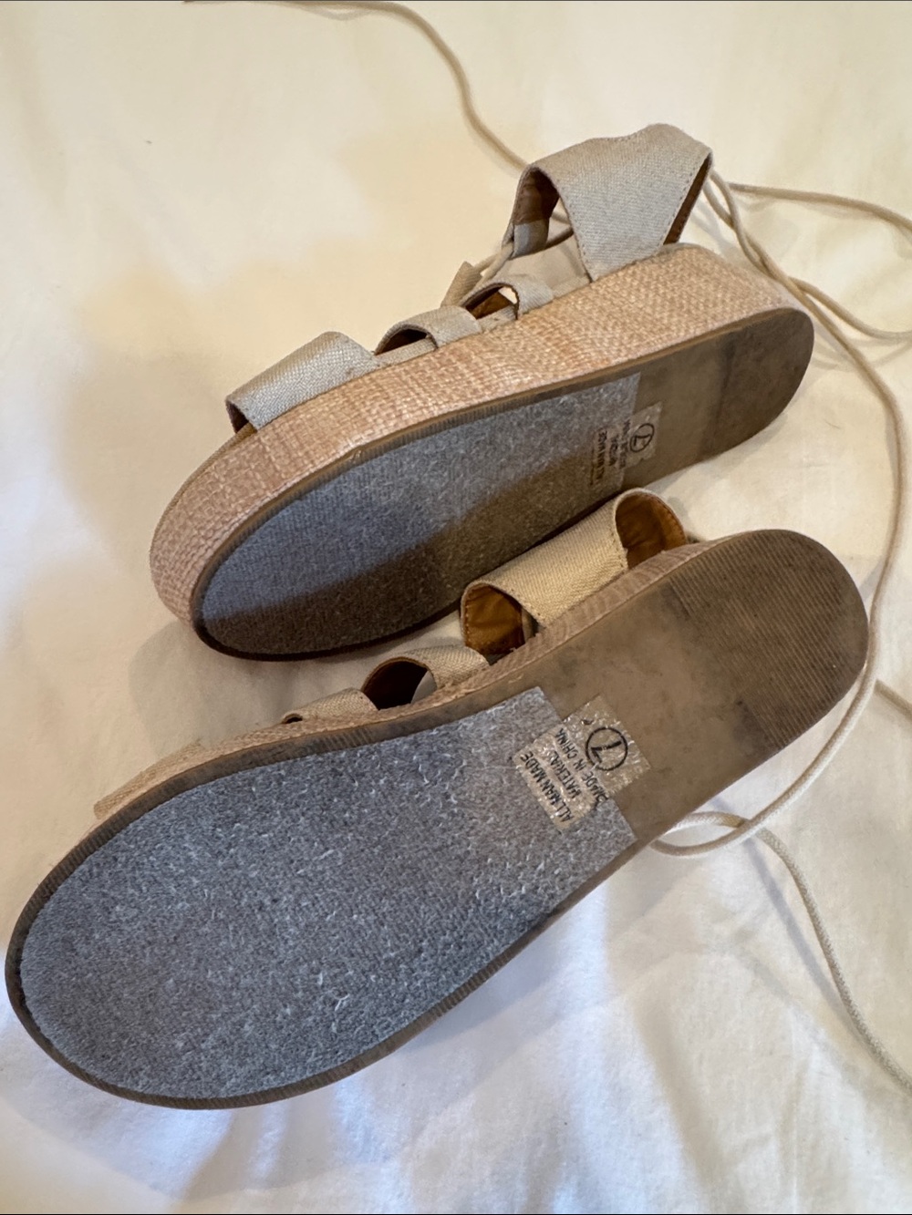 Cliffs by WHITE MOUNTAIN Beige Lace-Up Wedge Sandal - Picture 3 of 6